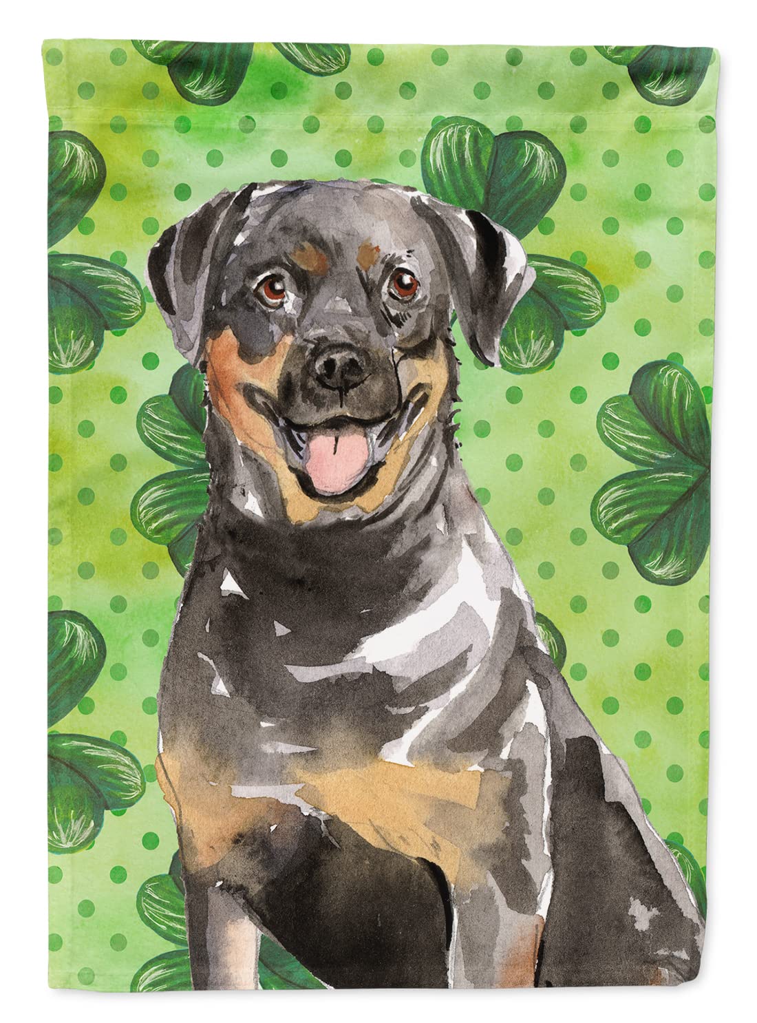 Cadeau pour maître de Rottweiler : le grand drapeau décoratif Shamrocks