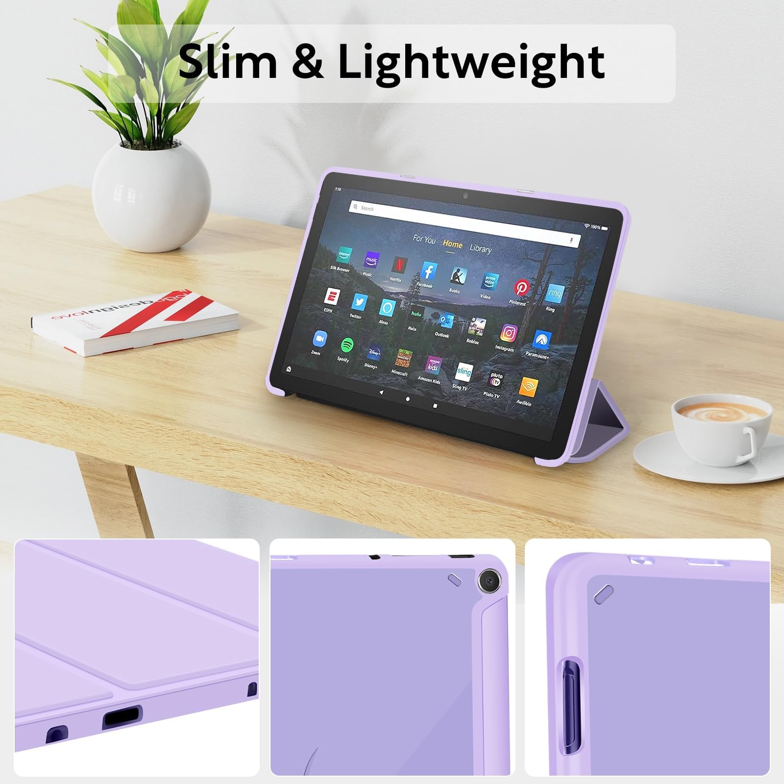 Amazon.com: Slim Case for Kindle Fire HD 10 & Fire HD 10 Kid