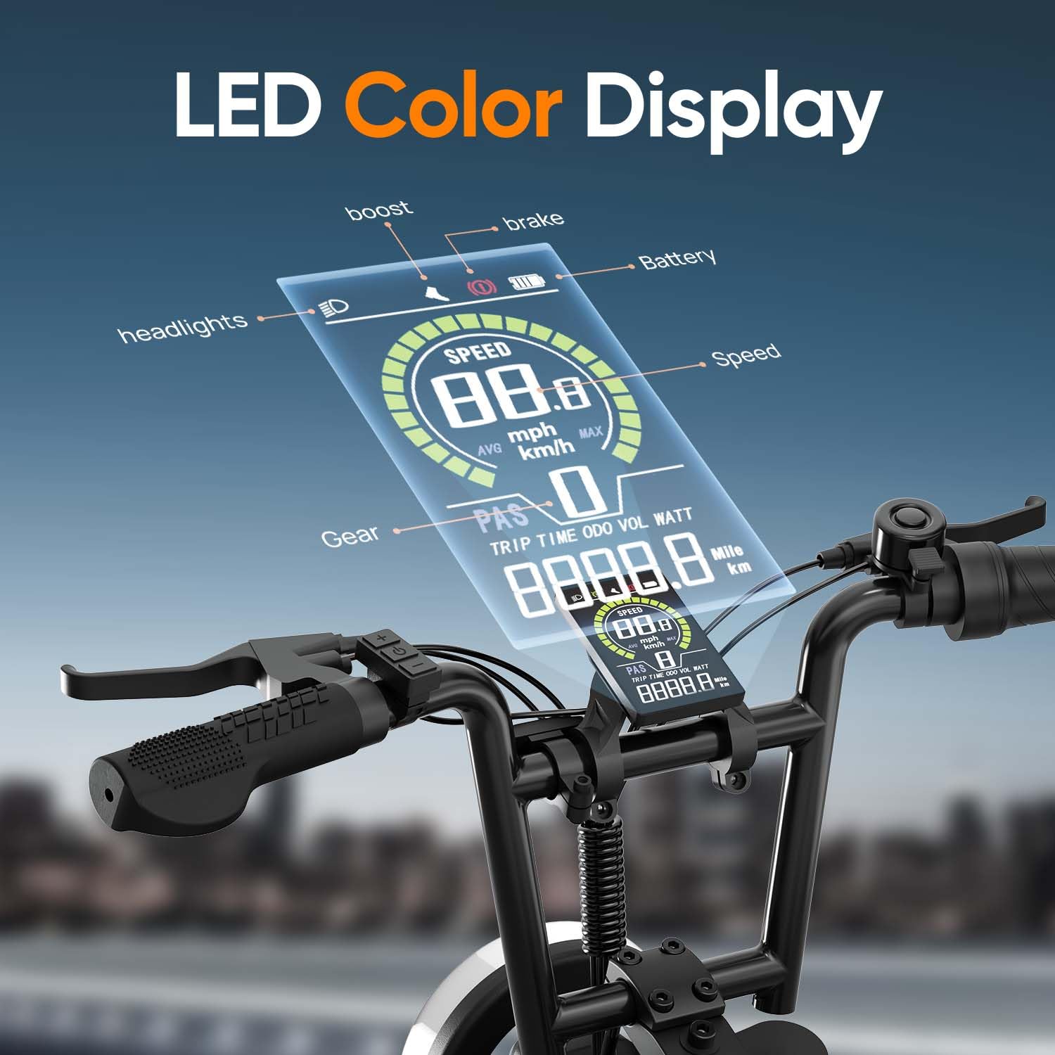 URLIFE E Bike 16" x 3.0, 48V 13Ah Herausnehmbarer Akku Elektrofahrrad, 250W Bürstenloser Motor, 100km Reichweite, E-Bike mit Doppelfederung, Elektrofahrräder für Jugendliche und Erwachsene