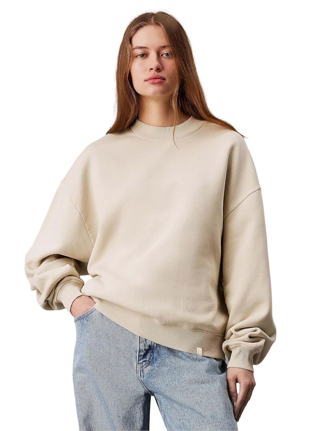 kotty Women's Fleece Sweatshirt Solid Pattern with Classic Round Neck-picture-15