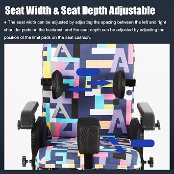 KYOFIS Children's Manual Wheelchair, Foldable Wheelchair, with Headrest and Leg Support and Removable Arms Reclining Wheelchair(with Dining Table)