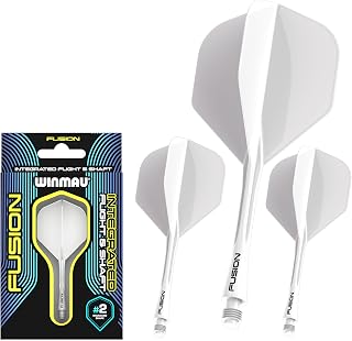 WINMAU Fusion - Sistema de Vuelo y Eje de Dardos Integrados, 1 Juego por Paquete (3 vuelos y Ejes en Total)