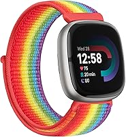 Vista 32 de Correas de nailon compatibles con Fitbit Versa 4/Sense 2/Versa 3/Fitbit Sense, correa de repuesto ajustable deportiva suave transpirable
