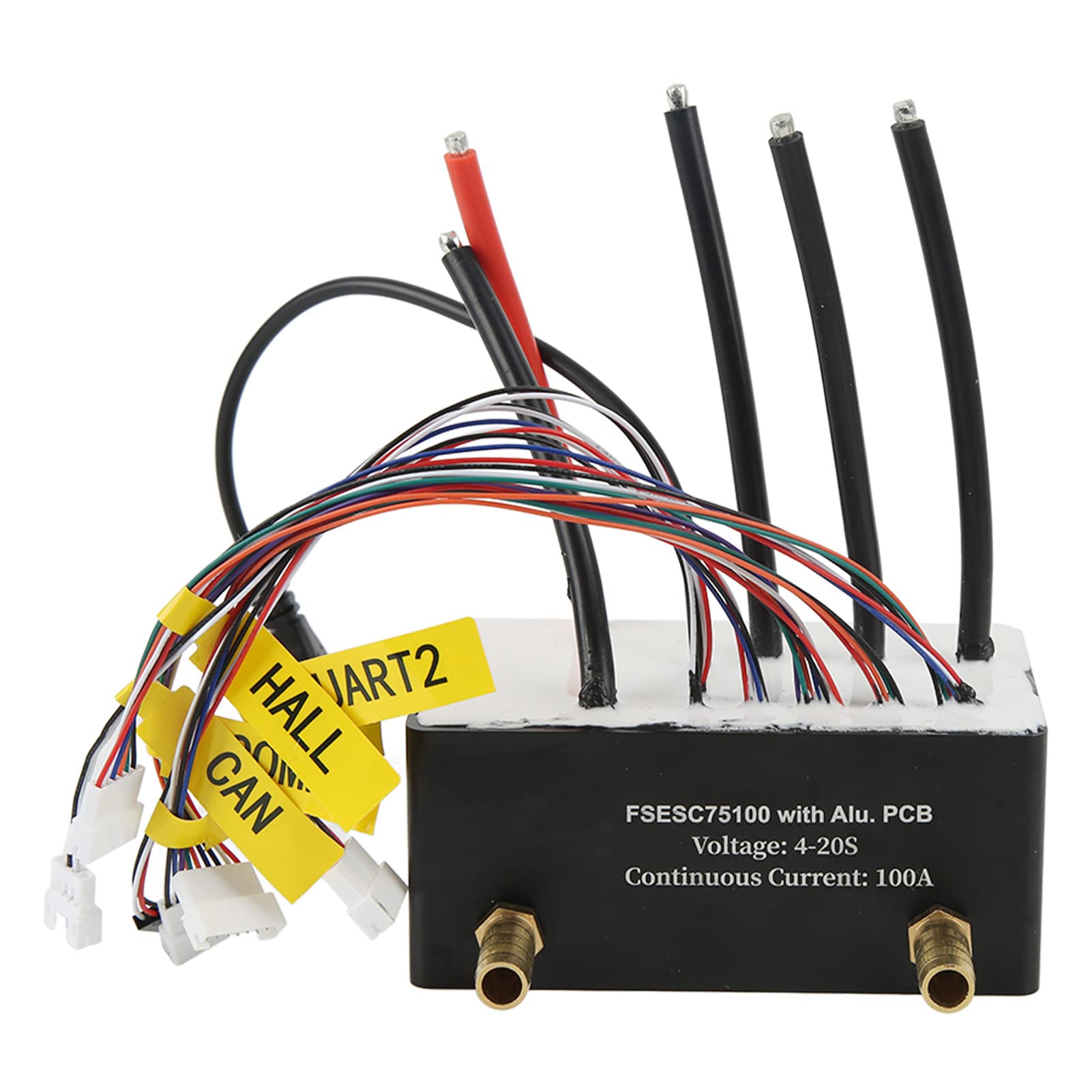 YWBL-WH Elektryczny Regulator Prędkości, Aluminiowy, Chłodzony wodą ESC 14 do 84 V z Procesorem 168 MHz, Ciągły 100 A Szczytowy 120 A, Hamowanie Regeneracyjne, do Samodzielnego Sterowania Silnikiem
