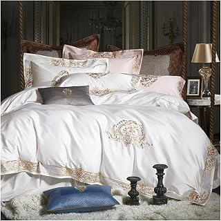 FGHOEV Cotton Bedding Set, King Size 4 Piece Queen Set, Duvet Cover, Pillowcase, Pillowcase (Color : D, Size : 1.8 * 2.0m)