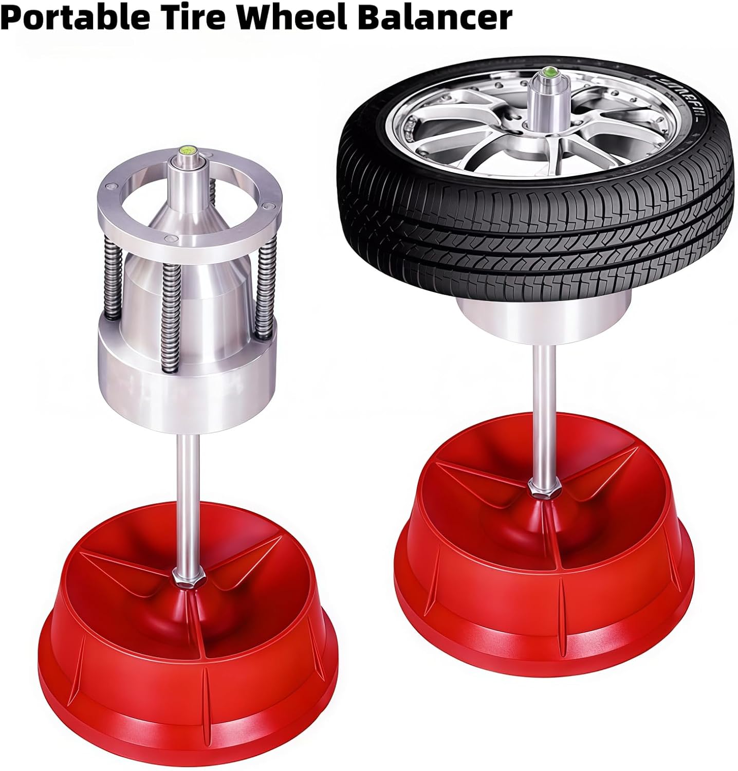 Heavy Duty Wheel Balancer for Cars & Trucks, Portable Bubble Level Tool, Perfect for Tire Repair & Maintenance, Essential for Auto Mechanics & DIY Enthusiasts