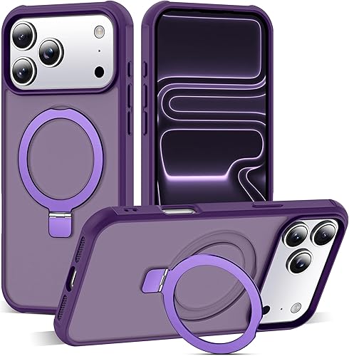 Miniatura 68 de Funda de grado militar compatible con iPhone 14 Plus de 6.7 pulgadas, con soporte magnético invisible tipo anillo, compatible con MagSafe y gran