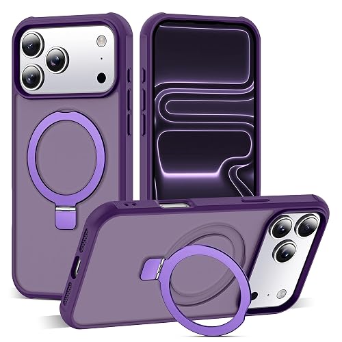 SKYLMW Compatible with iPhone 17 Pro Max Case with Stand,Purple | iPhone 17 Pro Max Phone Case 6.9",Magnetic R