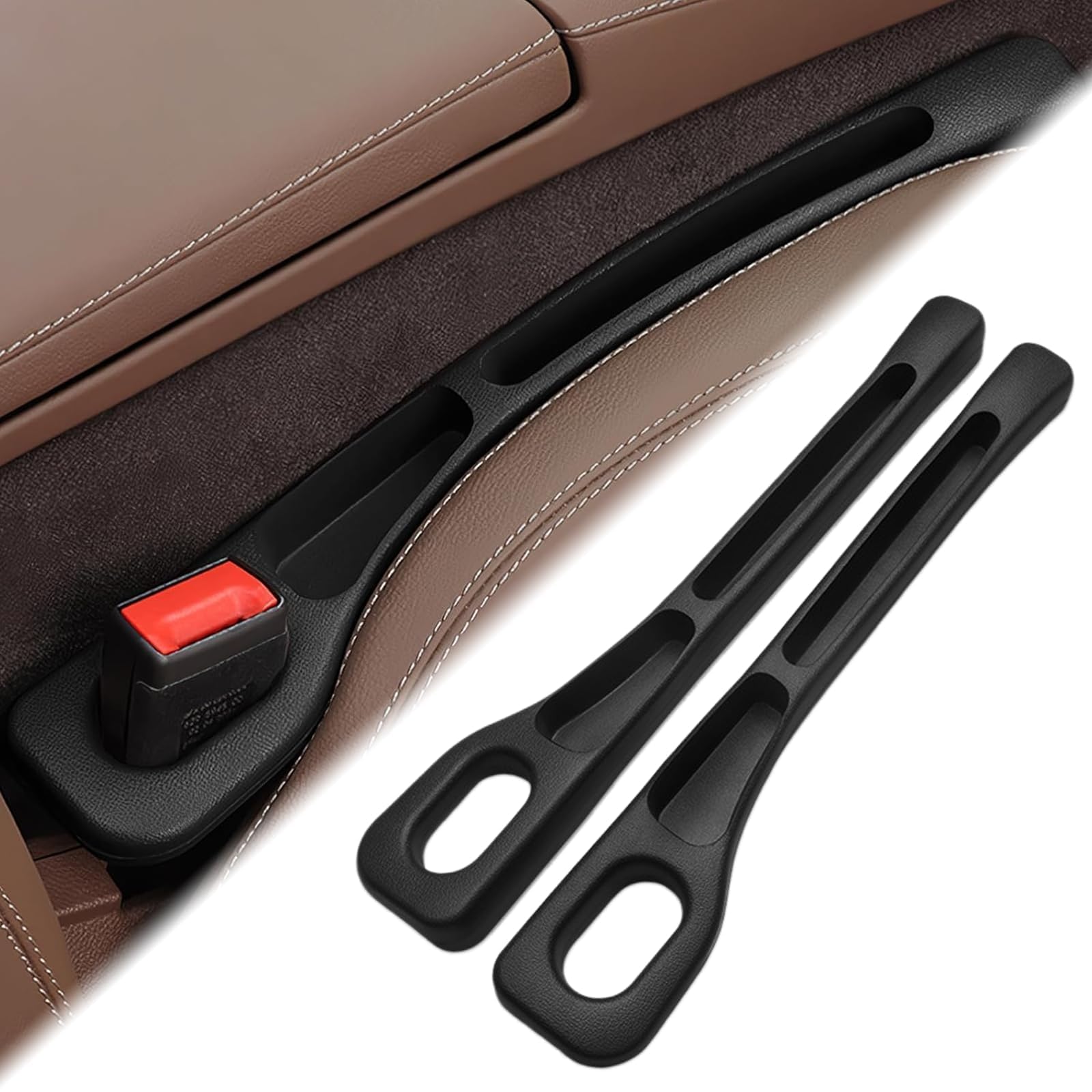 RXATTWVLY 2 Pack Car Seat Gap Filler,For Mercedes Vito Viano Clase V Valente W639 2004-2014 Anti Drop Seat Leak proof Strip Organizer, Interior Gap Blocker with Storage Slot