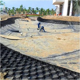 2inch Geo Grid Driveway/Landscape/Subgrade Work, Mesh Flexible Gravel Stabilizer Sand Permeable Paver, Retaining Wall Reinforcement, Rv Tractor Camper Support Base (Size : 3x6m/10x19.7ft)