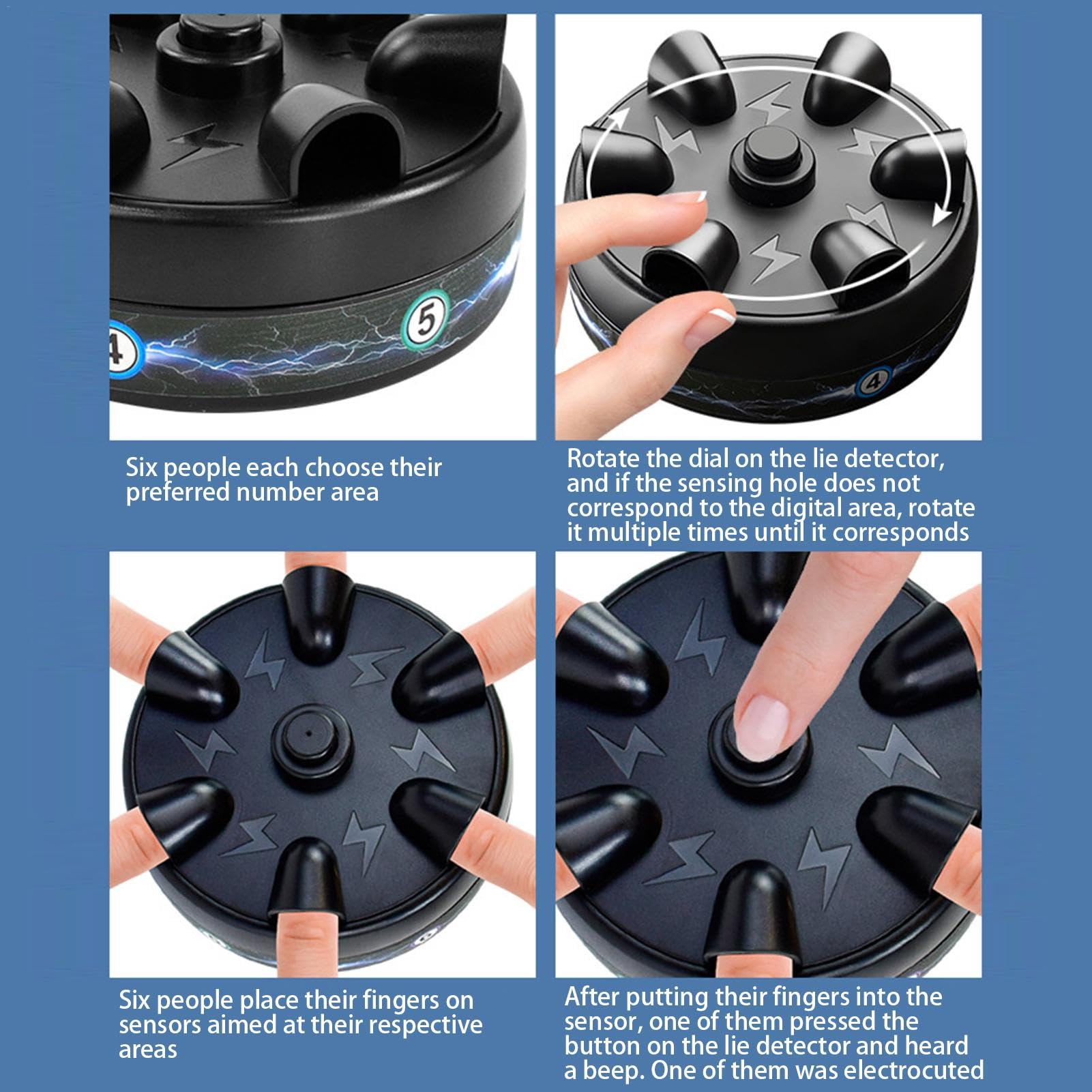 Juego Detector De Mentiras Con Shock – Prueba De Honestidad Con Sonidos Y Descarga Suave, Ideal Para Fiestas Y Juegos En Grupo