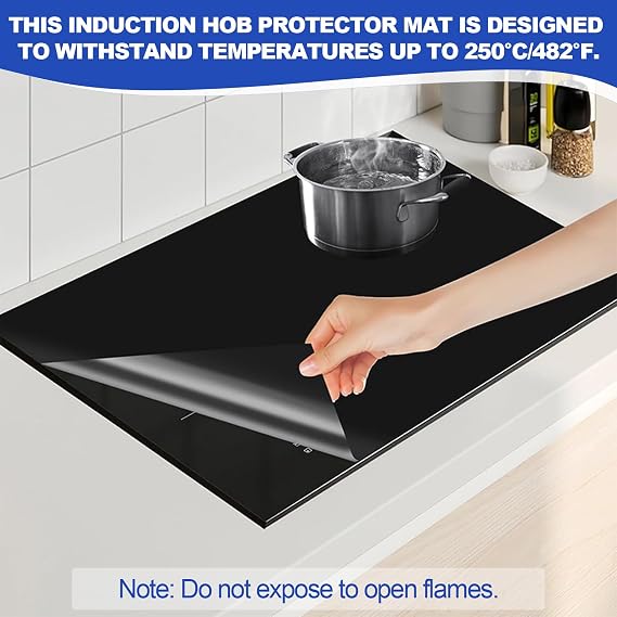 Induction Hob Protector Mat, Silicone Induction Hob Covers - 61x53 cm