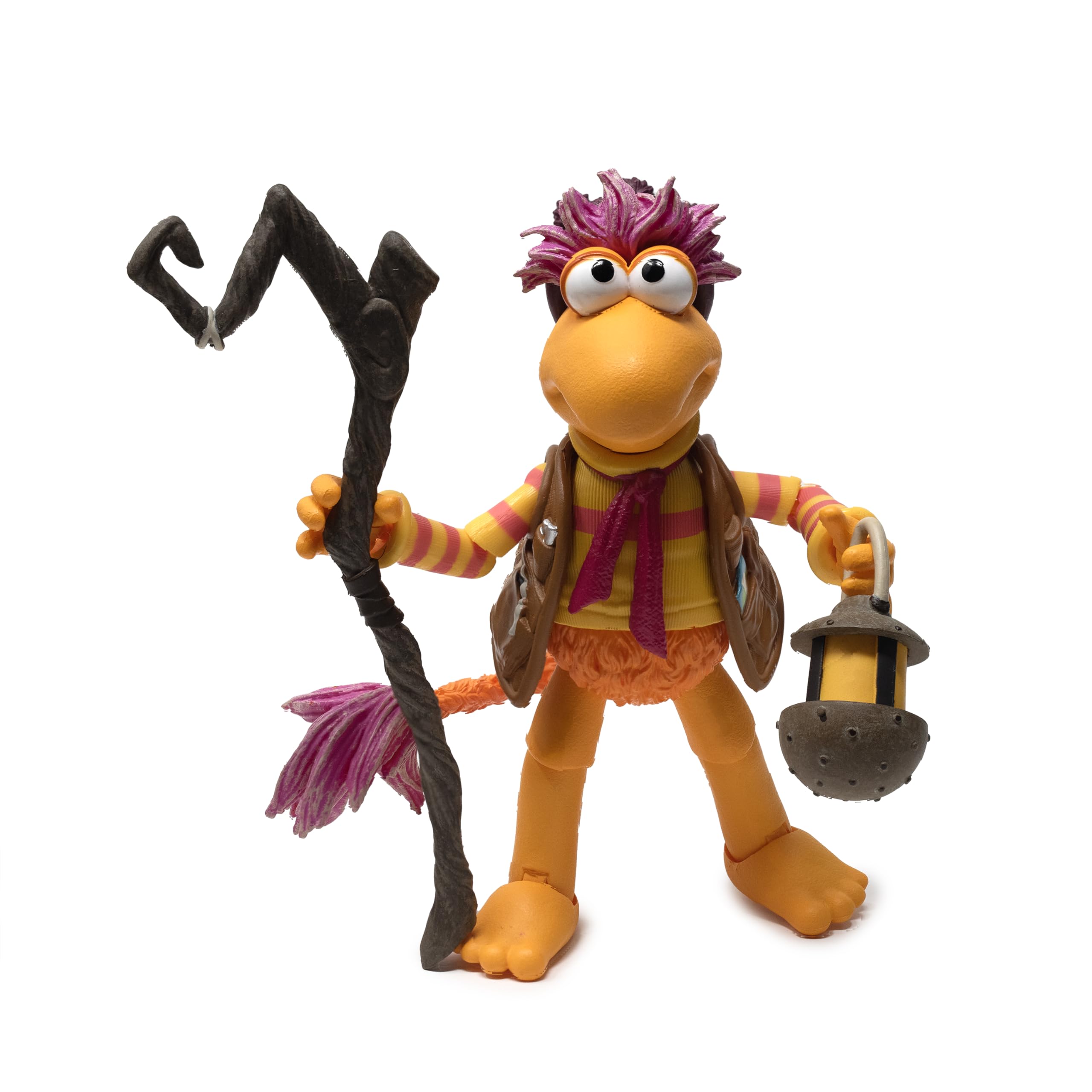 Boss Fight Studio GOBO, Fraggle Rock Collectible Action Figure – Highly Articulated Figurine with Accessories Including Postcard, Lantern, Guitar, Radish, Interchangeable Hands and Expression – 1:12