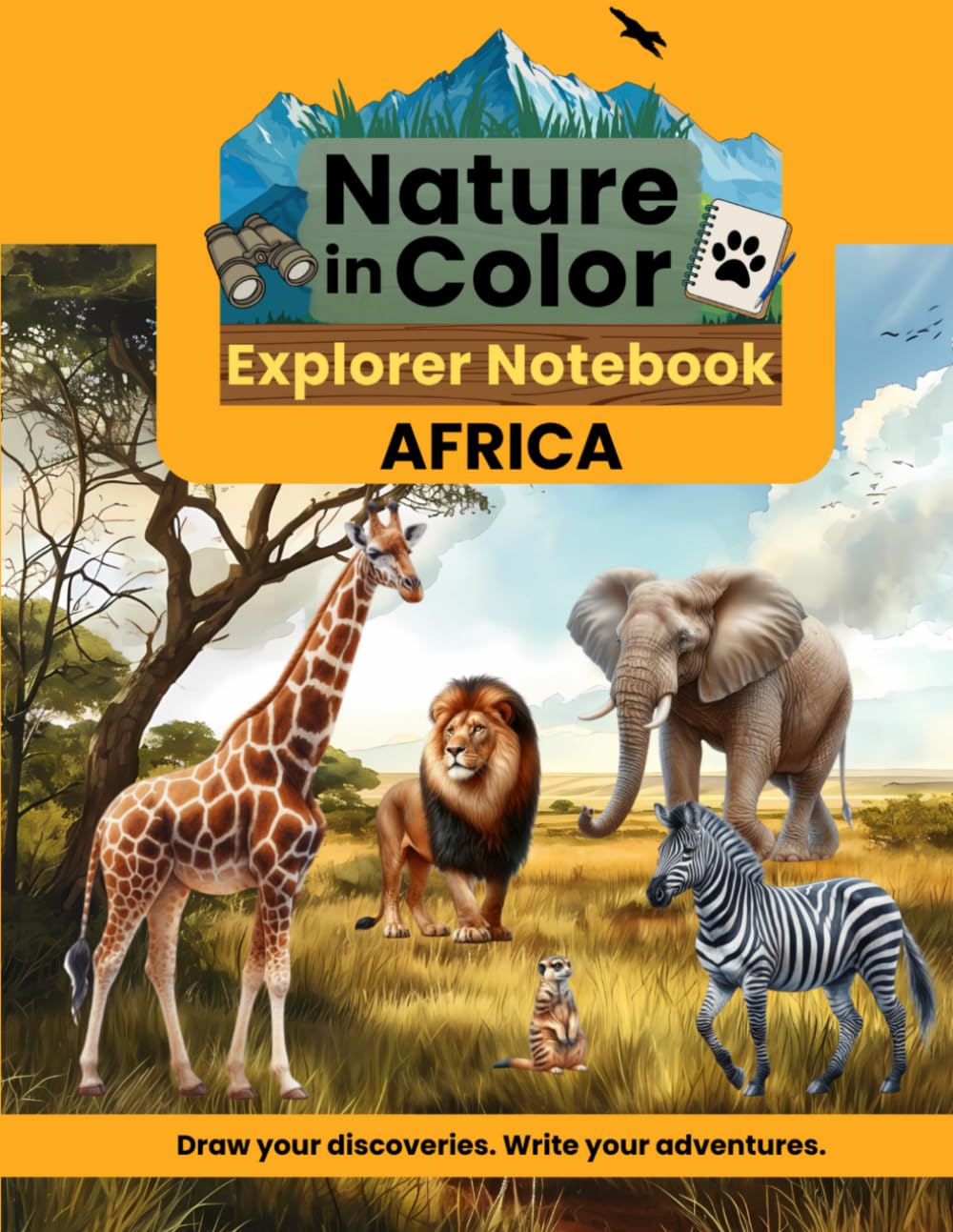 Nature in Color Explorer Notebook: Africa: A Creative Wildlife Journal for Kids to Draw, Write, and Explore
