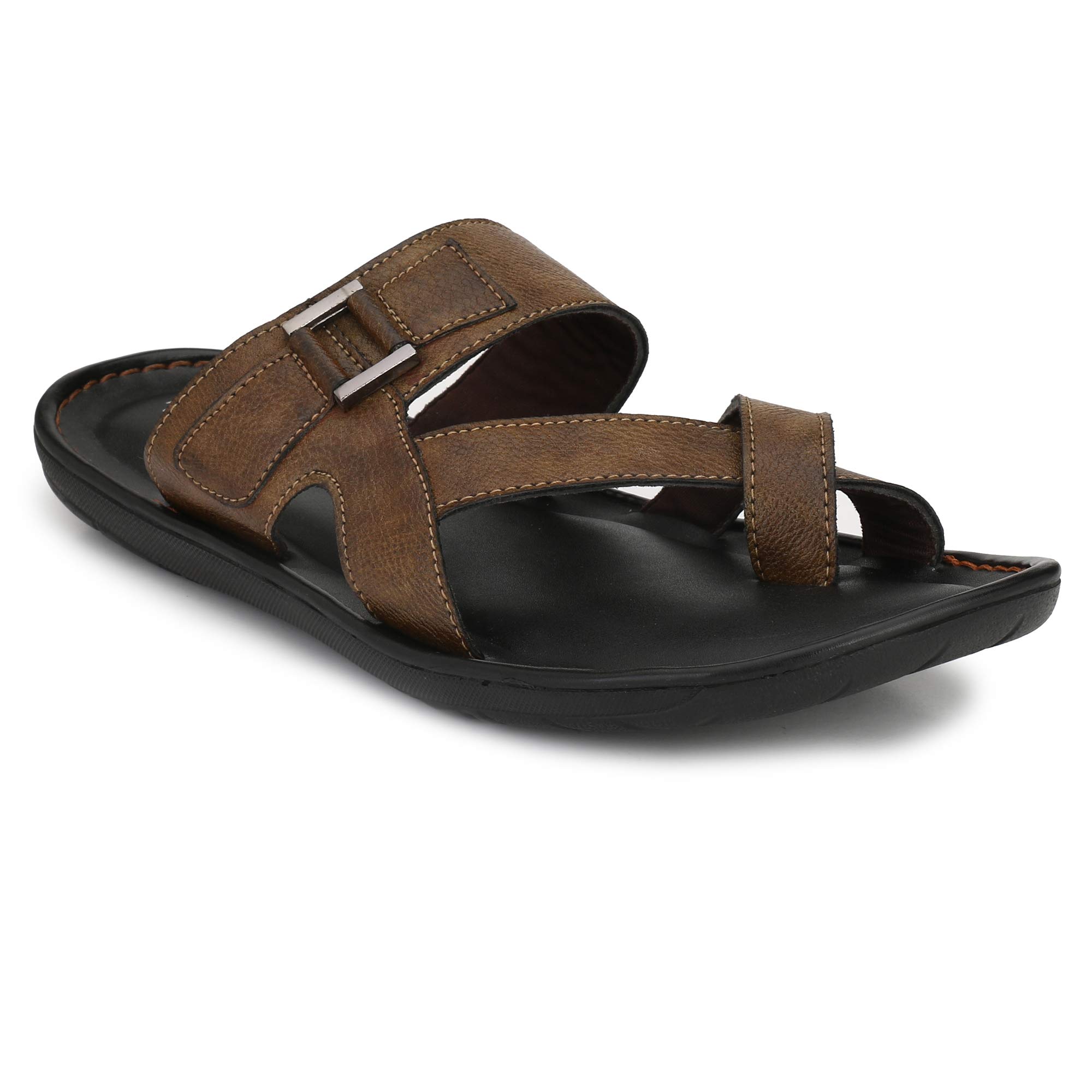 Shences Mens Black Faux Leather Casual Sandal�. (B08GHGVKB8) Amazon Price History, Amazon Price Tracker