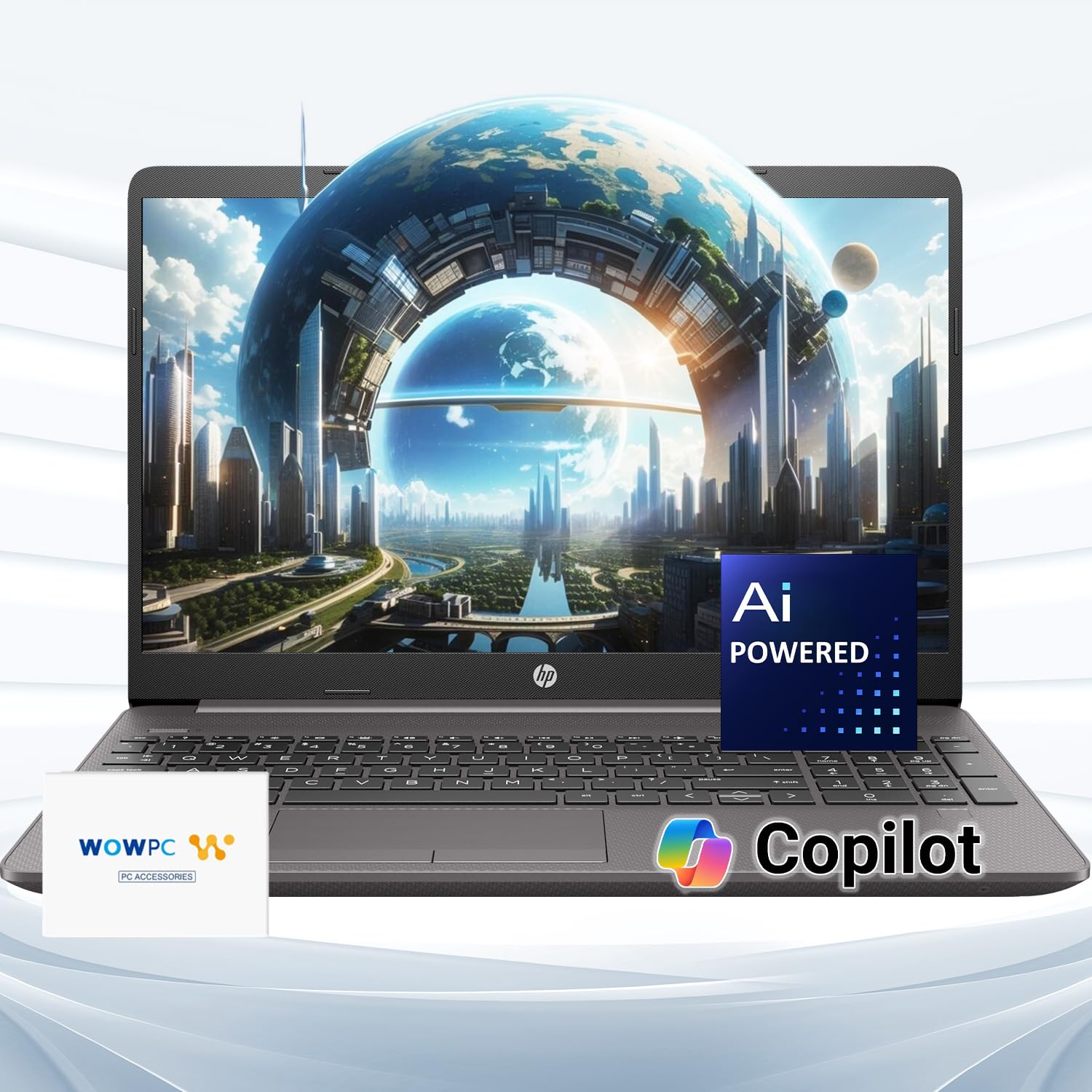 HP PrestigeBook 15 Copilot Ready AI Laptop • AI-Powered Processor • 15.6 FHD • Long Battery Life • Windows 11 Pro • w/WOWPC Bundle (AI-Powered AMD, 16GB RAM | 1TB Storage)
