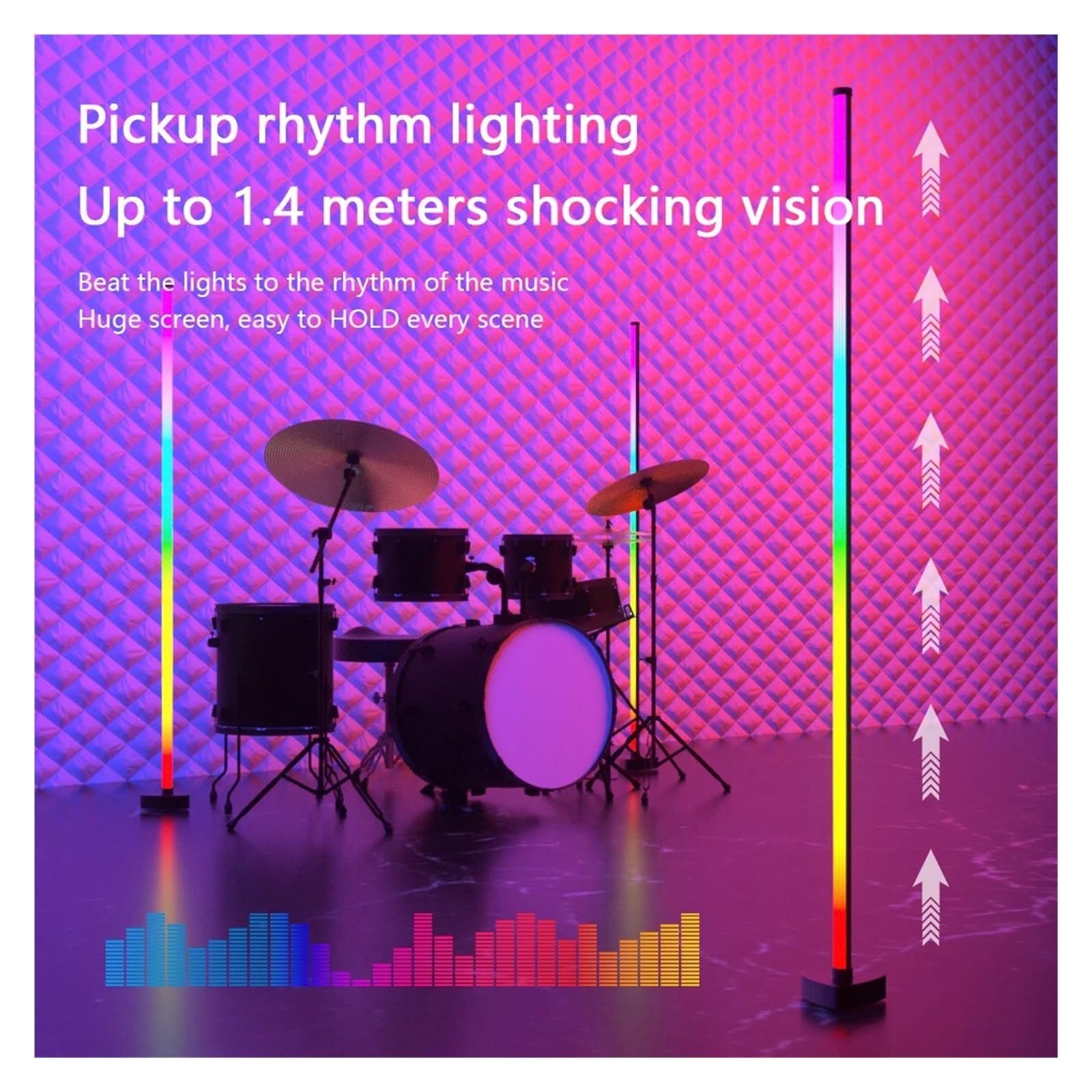 Lampa Stojąca Lampa Podłogowa LED RGB Salon Możliwość Przyciemniania 141cm Wysoce DIY Stojak Nastrojowe Oświetlenie Do Sypialni Home Decor Wewnętrzne Pasuje Każdego Stylu Wnętrza