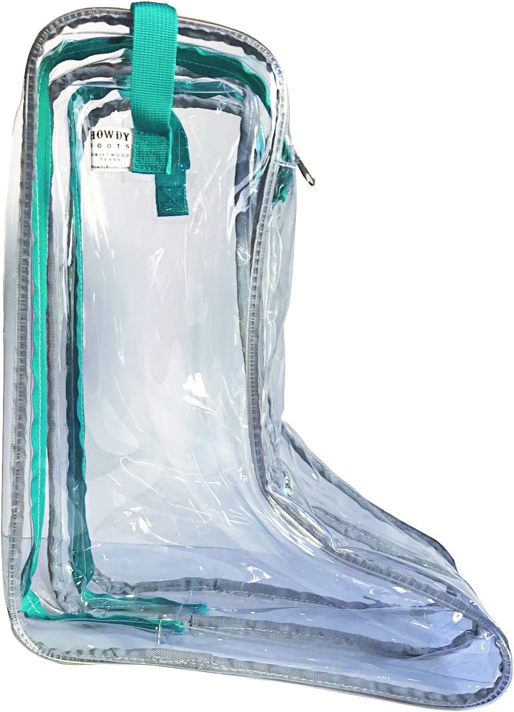 Howdy BootsHowdy Boot Bag - clear see-thru waterproof storage bag for cowboy boots mens and womens tall riding boots travel accessories shoe organizer and closet or under bed space saver storage hanging bags.