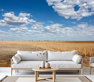 3D Wallpaper Endless Field Removable Waterproof Large Wall Mural Wall Background Decorative Decals Modern Decor Print Design(Not Self-Adhesive)