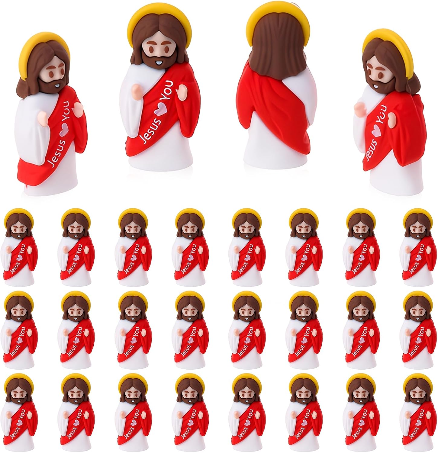 30 Pcs Little Jesus Figures Jesus Love You Mini Jesus Figurines