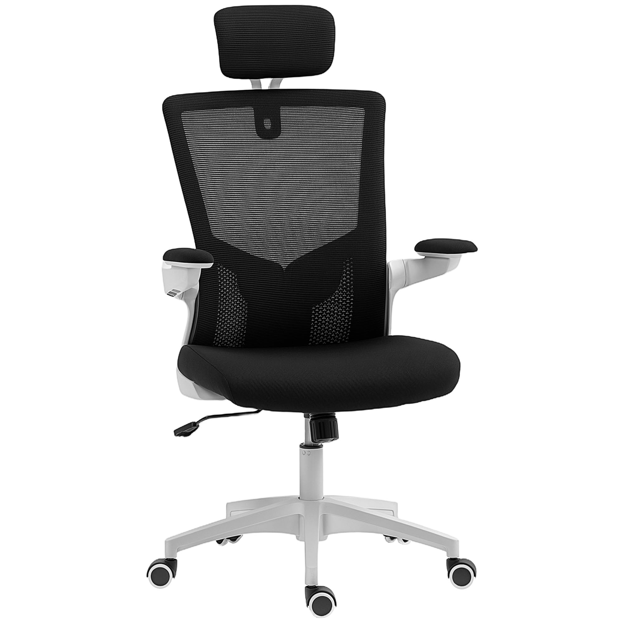 Chaise bureau ergonomique à hauteur réglable avec appui-tête noir