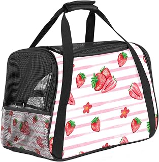 Transportador de mascotas de color rosa fresa suave cara transportadores de viaje para gatos, perros, cachorro, comodidad portátil, plegable, bolsa para mascotas aprobada por aerolíneas