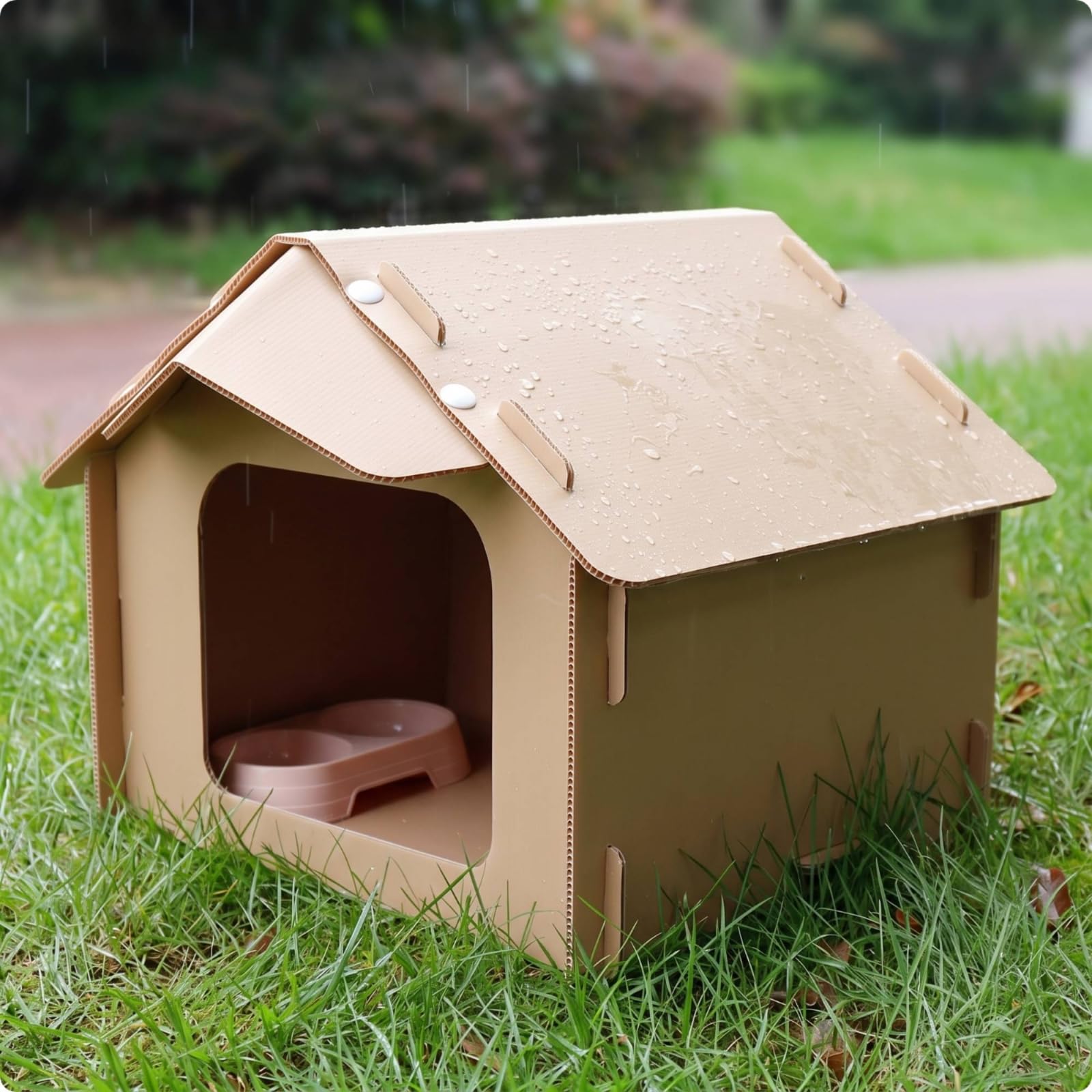 MERIGLARE Stabil Katzenfutterhaus