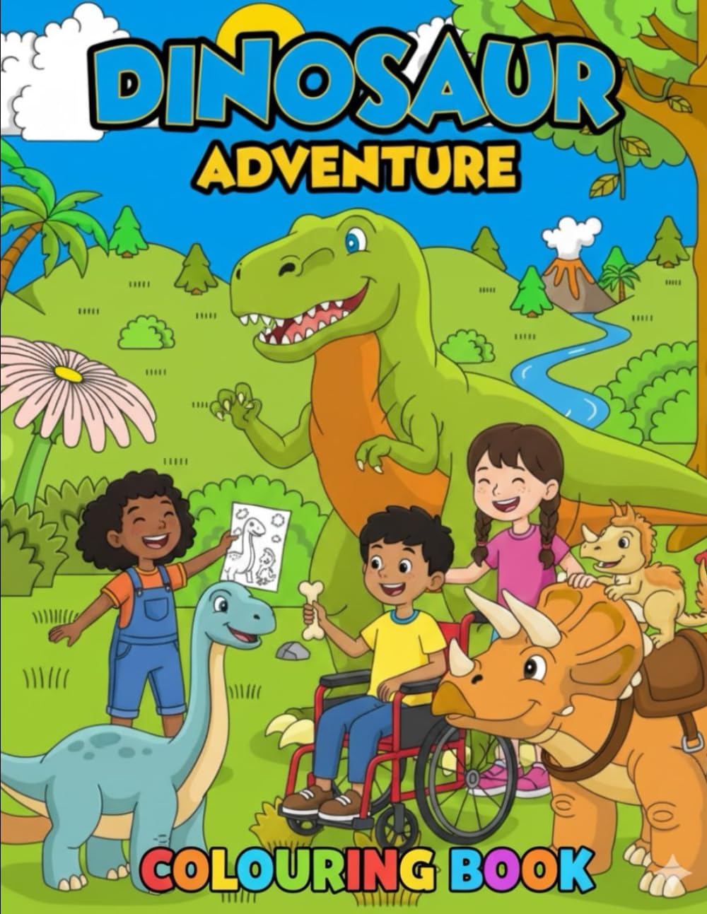 Dinosaur Adventure: Colouring Book