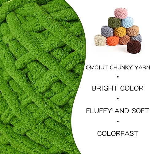 Vista 38 de Paquete de 3 hilos gruesos de felpilla de felpa de 3.53 onzas (49.2 yardas), hilo de terciopelo esponjoso para tejer y hacer ganchillo, hilos de 3