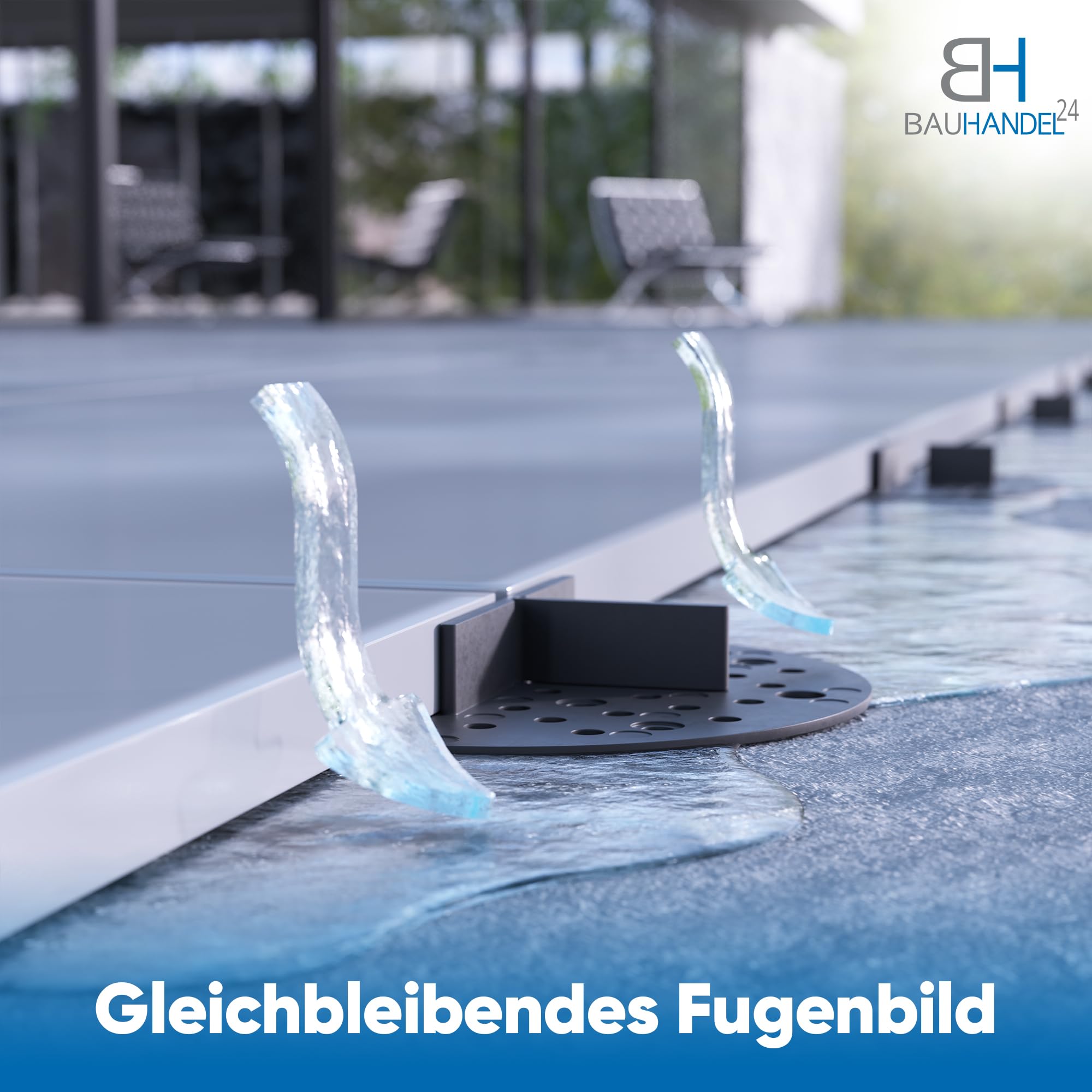 Bauhandel24 Fugenkreuze 3mm für Terrassenplatten Plattenlager Auflage Pads mit Teller Außenbereich Kiesbettlager Splittbettlager Schwarz