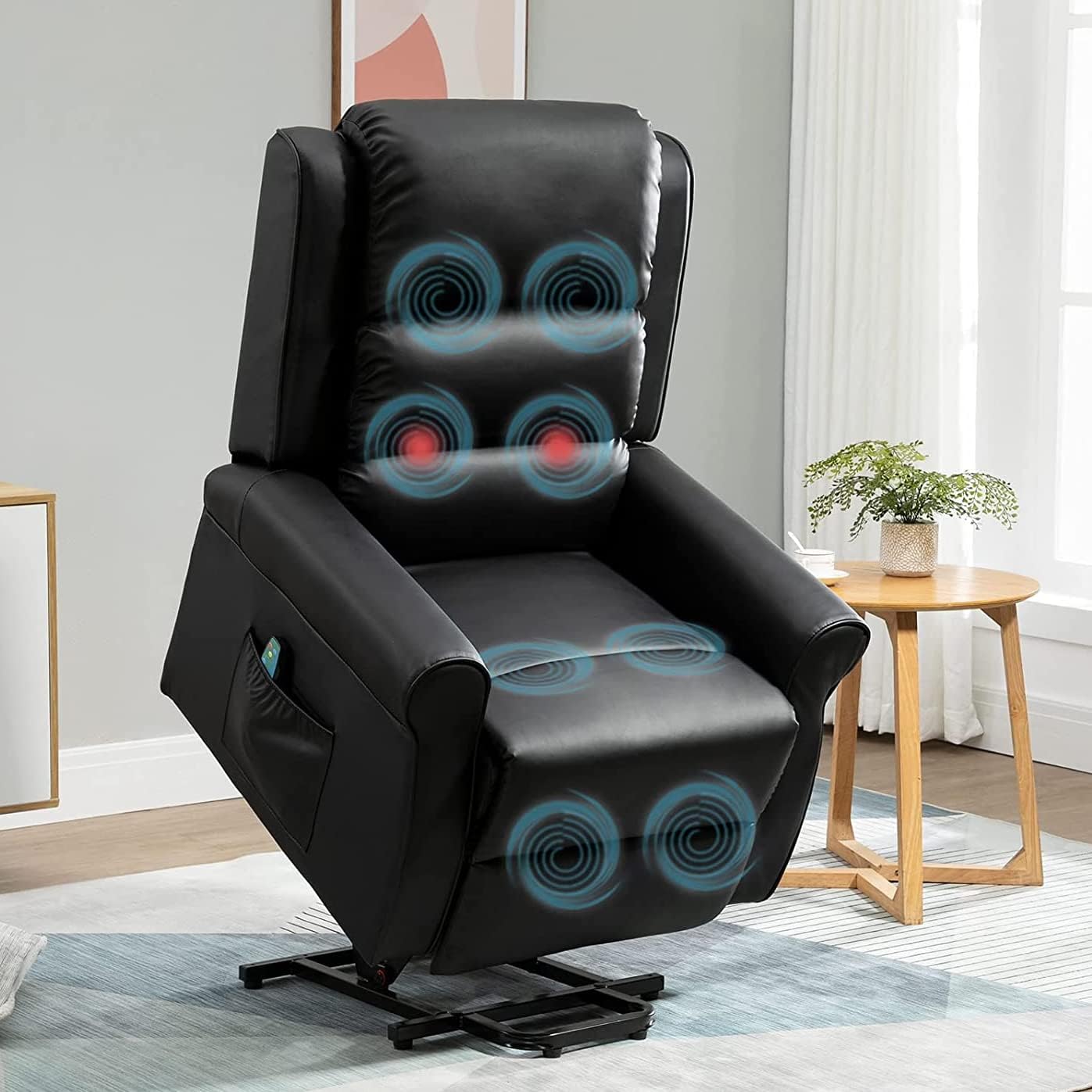 AVAWING Electric Power Lift Chair with Massage and Heat