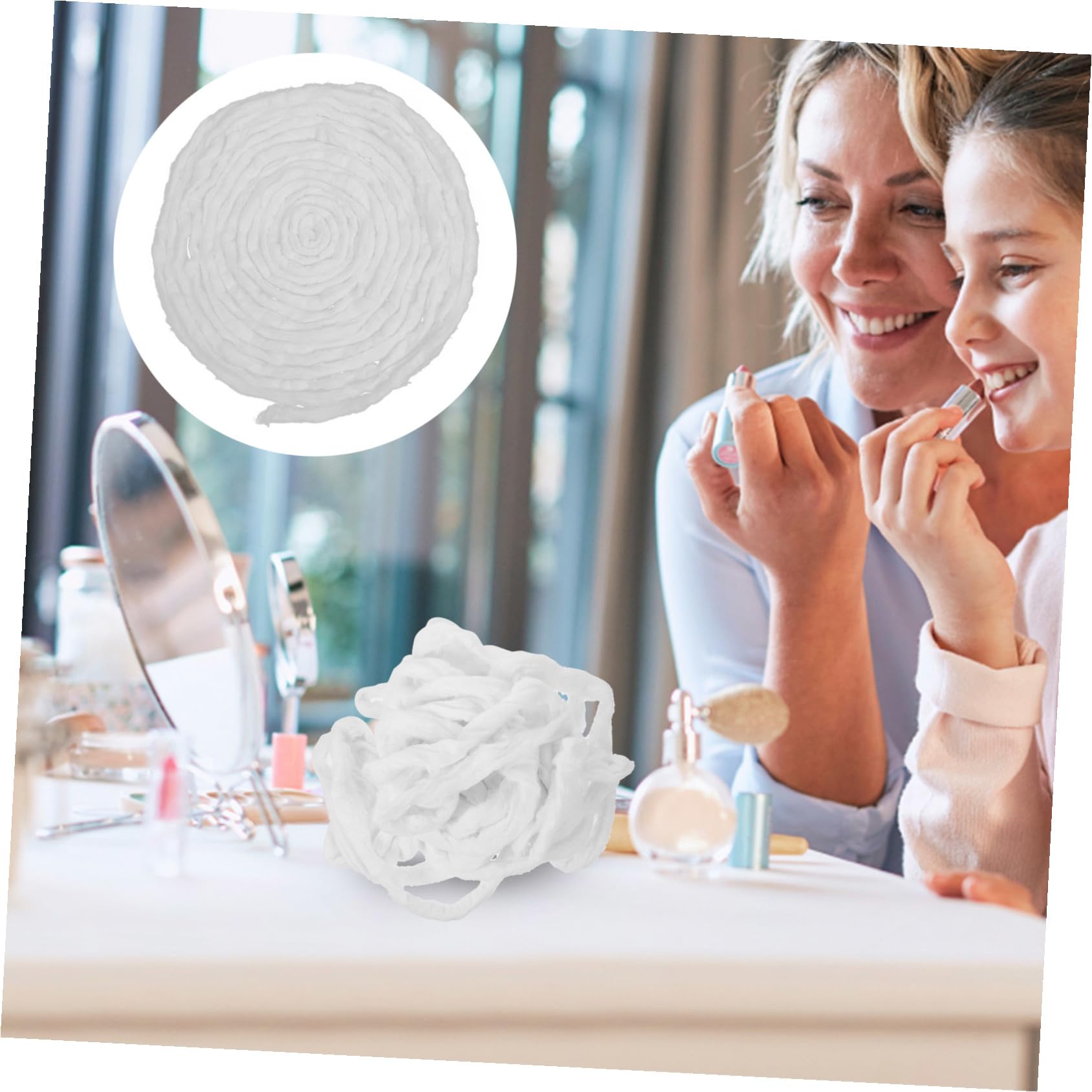 Bandes de Coton pour Coiffure Professionnelle, Rouleaux de Coton Blanc pour Permanente et Coloration des Cheveux, Absorption Rapide et Fixation Facile, Emballage