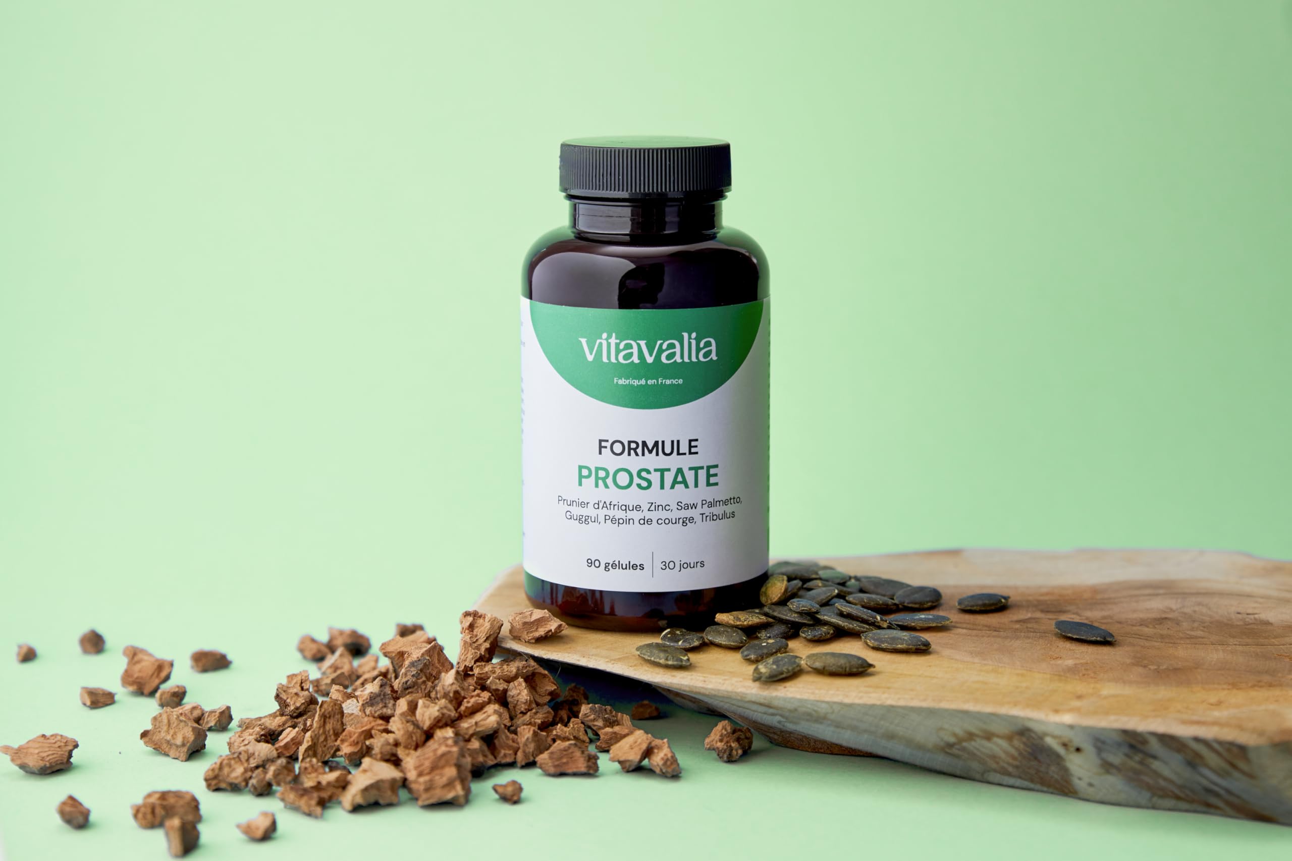 Formule Prostate - 90 gélules - Hautement dosée - Prunier d'Afrique + Saw Palmetto + Guggul + Pépin de courge + Tribulus + Zinc - Fabriqué en France