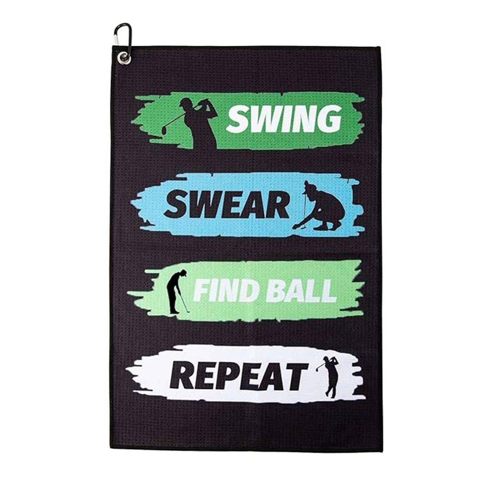 Mzbnfa Microfiber Golf Towel with Clip for Golf Bags, Large Funny Golf Accessories for Men Women Golfers, Funny Golf Birthday Gifts for Husband Boyfriend Dad