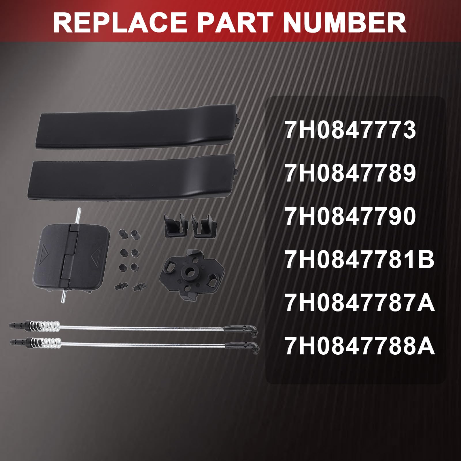 Kit de réparation pour fenêtre latérale coulissante gauche ou droite compatible avec Transporter T6 7H0847781B