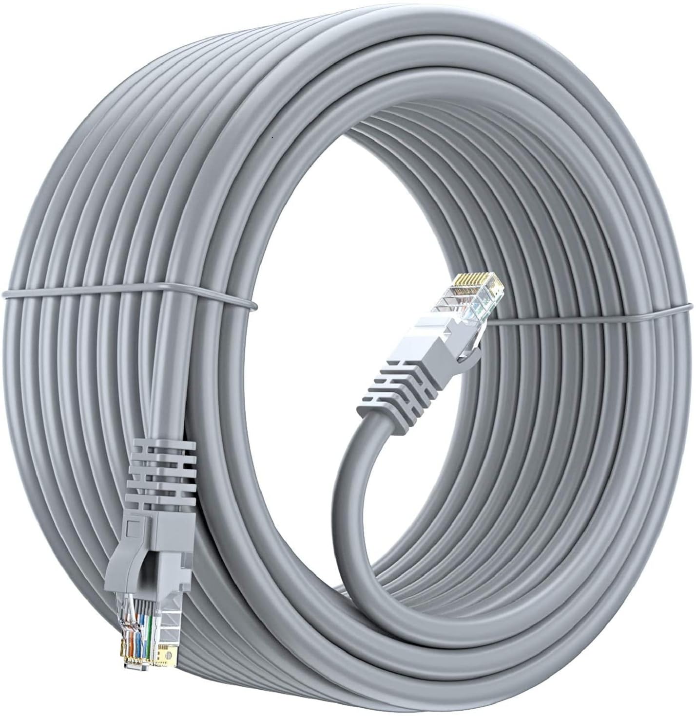 Sadow Cat6 High Speed Ethernet Cable, 100 Meter 550MHZ / 10Gigabit Speed UTP LAN Cable, Network Cable Internet Lan Cable RJ45 Wire, Patch Cord Gigabit Category 6 Wires for Gaming ,Modem, Router-Grey