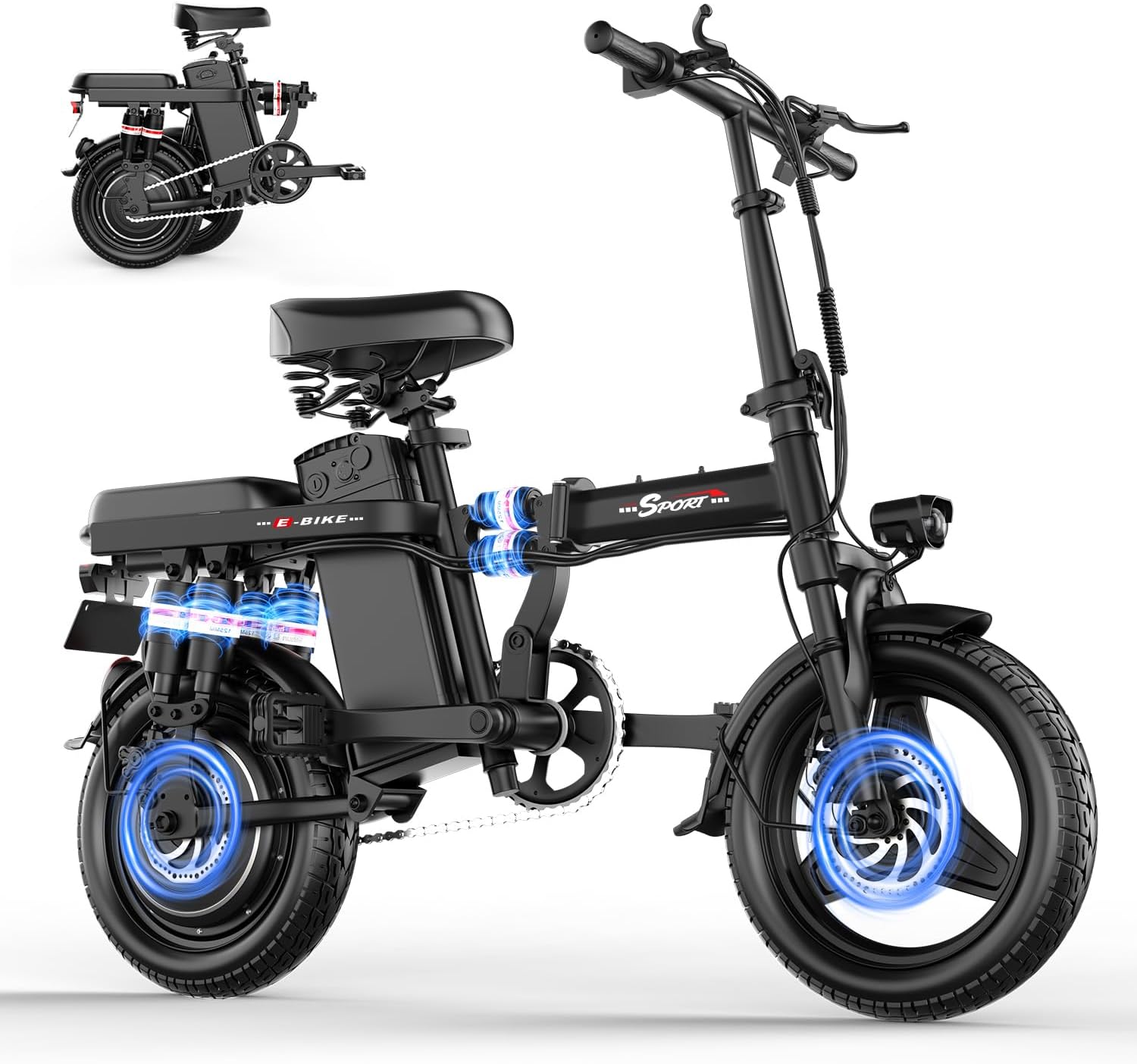 Folding Electric Bike for Adults, Top Speeds 25MPH Commuter E-Bike image 8