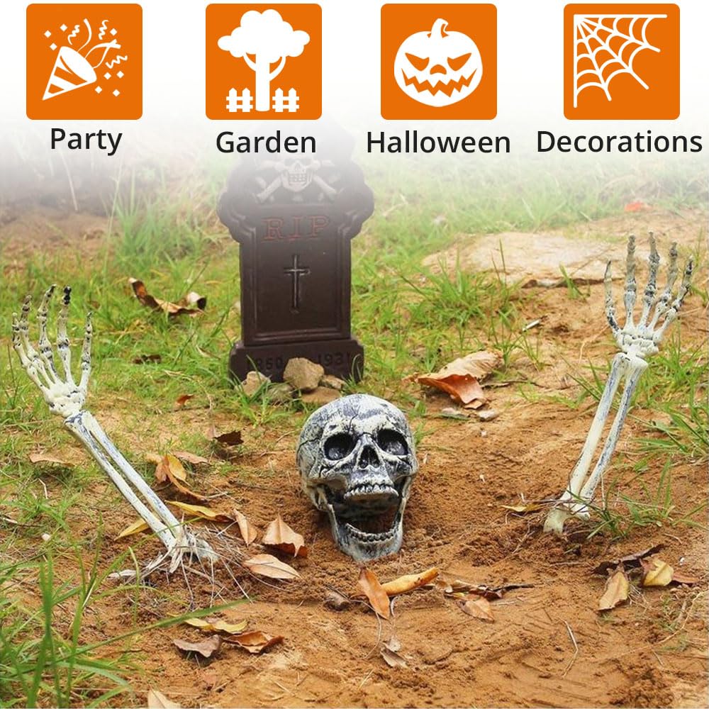 Dekoracja na Halloween Horror Szkielet Czaszka Realistyczna dekoracja Straszny szkielet do ogrodu Trawnik podwórzowy Dekoracje imprezowe