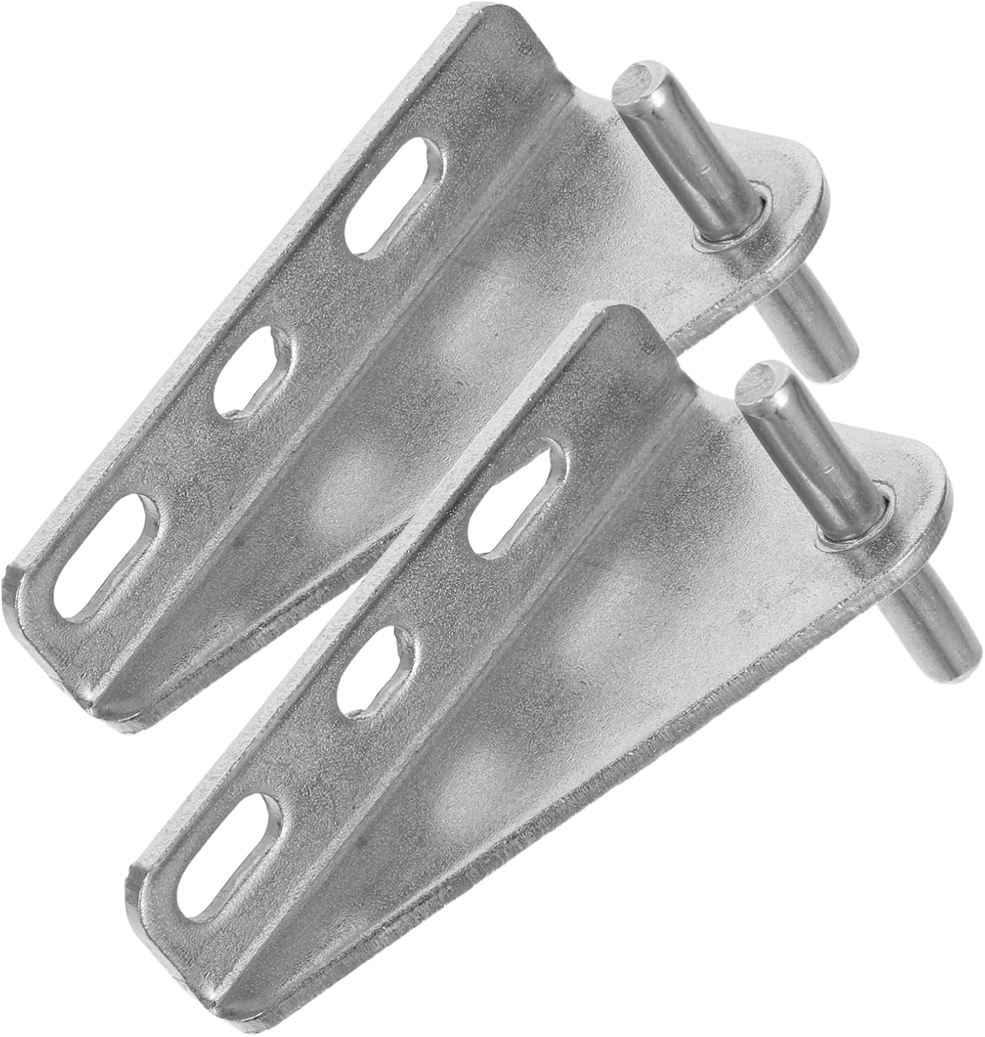 TEHAUX 2pcs Stainless Steel Refrigerator Door Hinges Triangle Freezer Door Repair Parts Sturdy Hinge Accessories for Kitchen Freezer Replacement