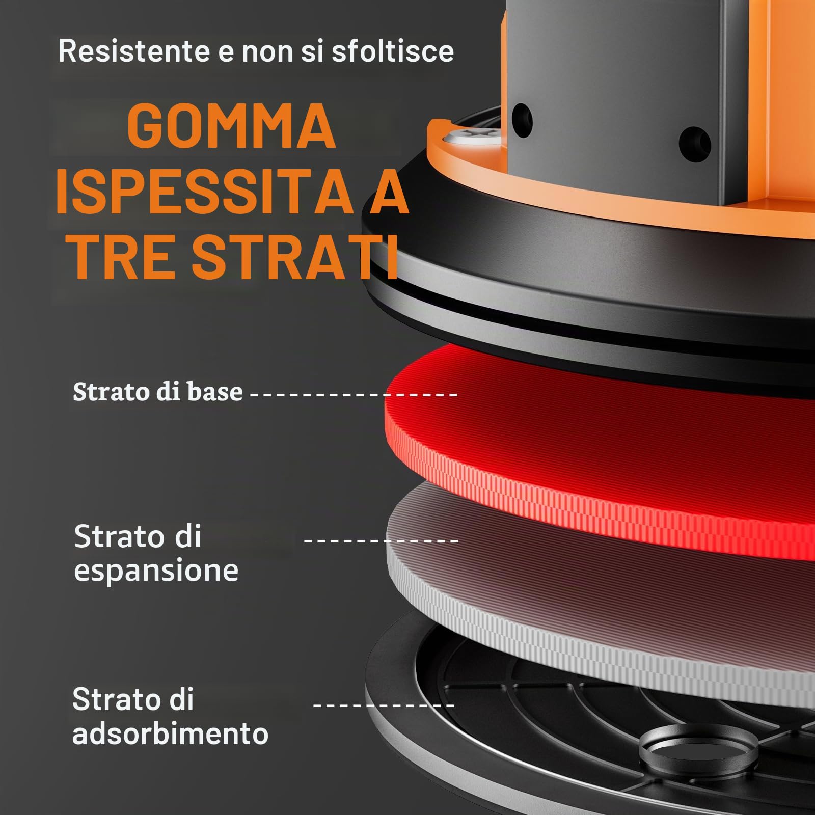 Ventosa a Batteria per Superfici Lisce – 200 KG di Forza di Aspirazione, Display LCD, Batteria 2500 mAh Fino a 7 Ore, Ideale per Piastrelle, Vetro e Marmo