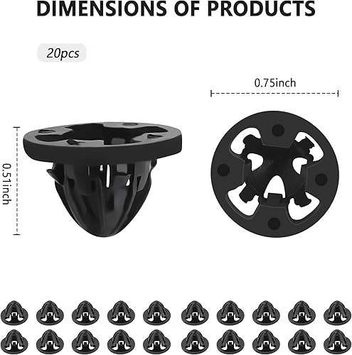 Miniatura 2 de 20 clips de retención de automóvil para luces traseras, clips de retención de repuesto automotriz OEM #68084593AA, sujetadores de clips de automóvil