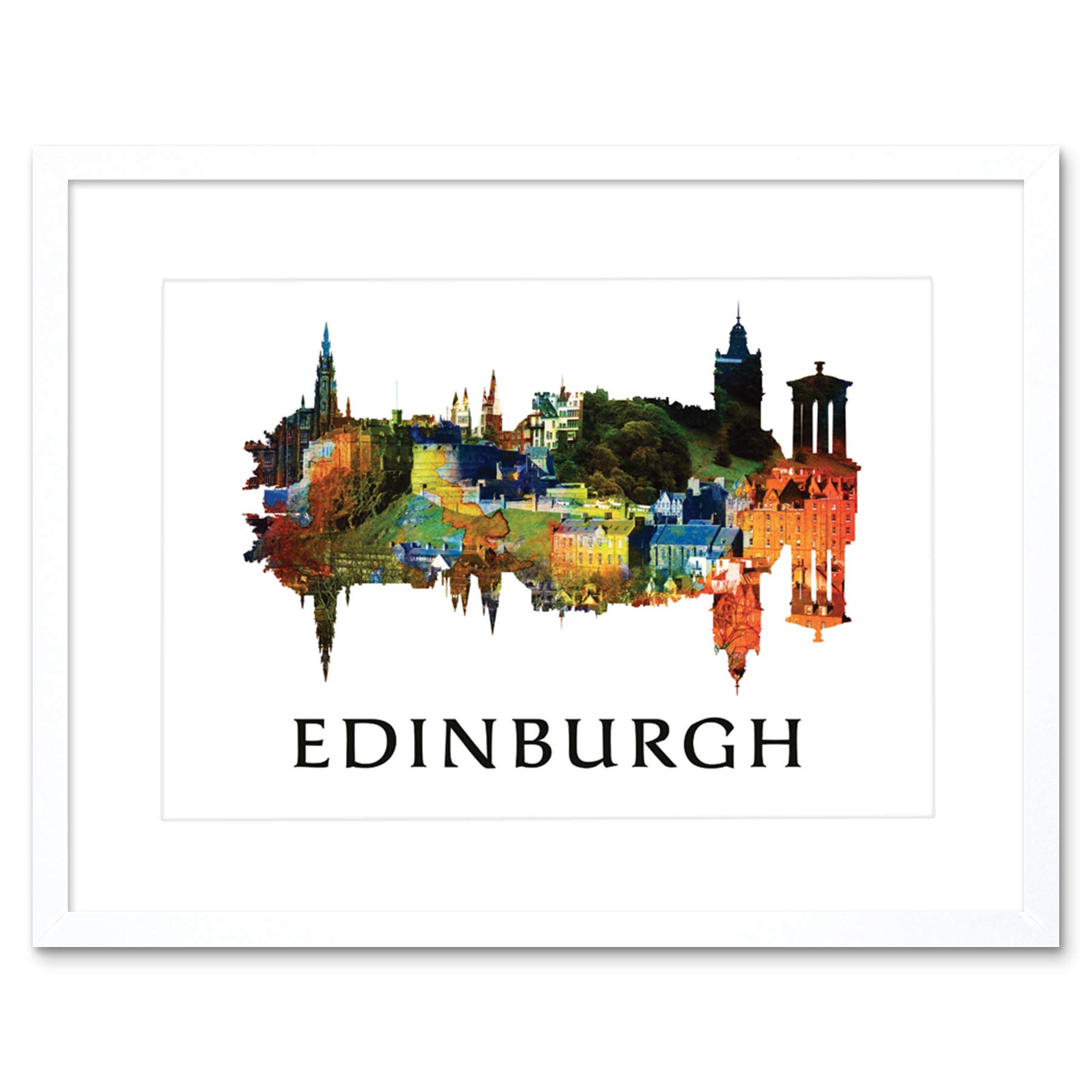 Wee Blue Coo Edinburgh Symmetry Art Gift Framed Wall Art Print
