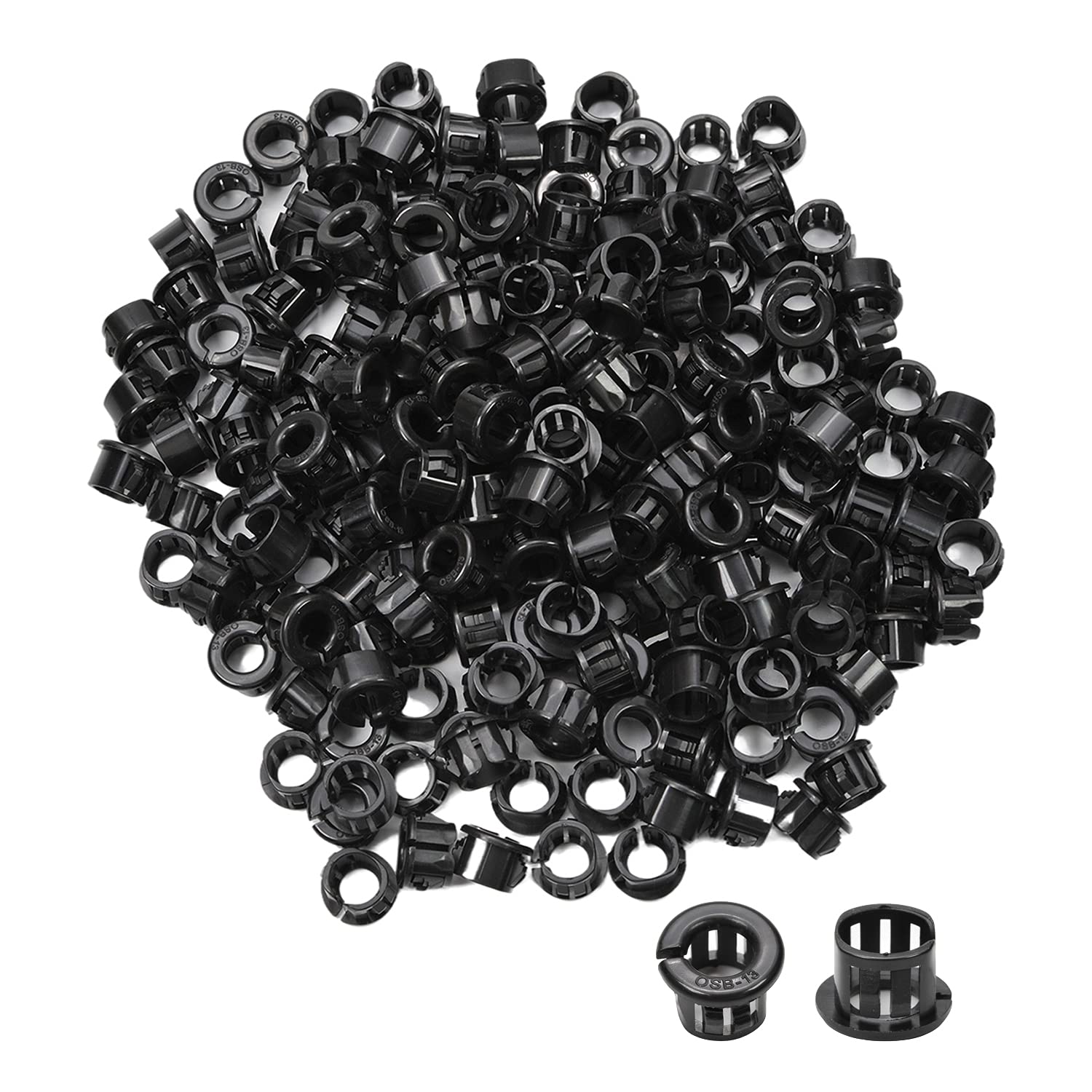 Fielect OSB-13 Black Nylon Snap in Cable Hose Bushing Grommet Protector 500Pcs-image-38