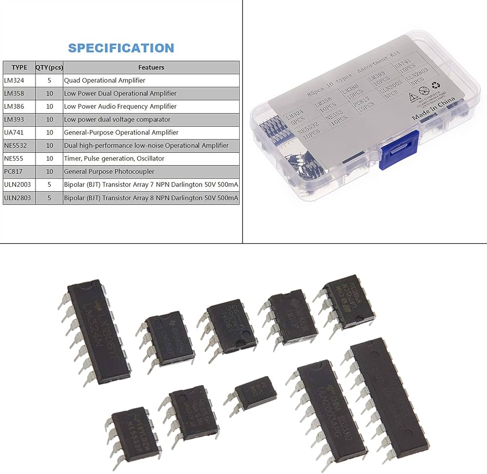 Amazon.co.jp: DYNWAVE 家庭用スターター用の85の集積回路チップIC