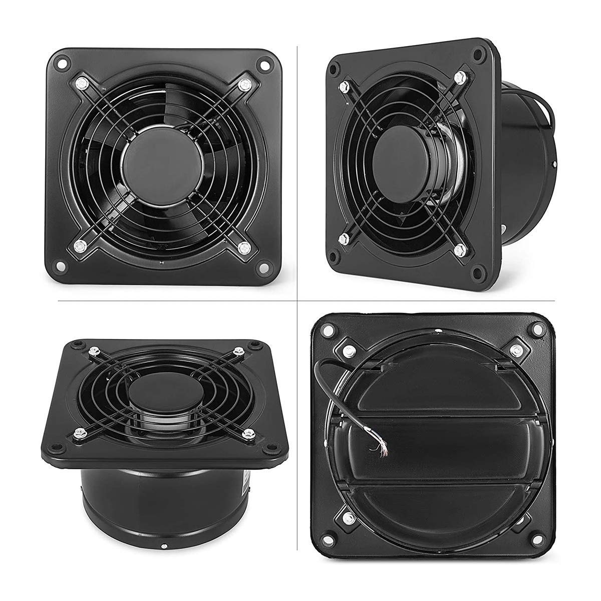 Buy Industrial Extractor Fan 8" Commercial Air Extractor Fan Industrial Ventilation Metal Fan