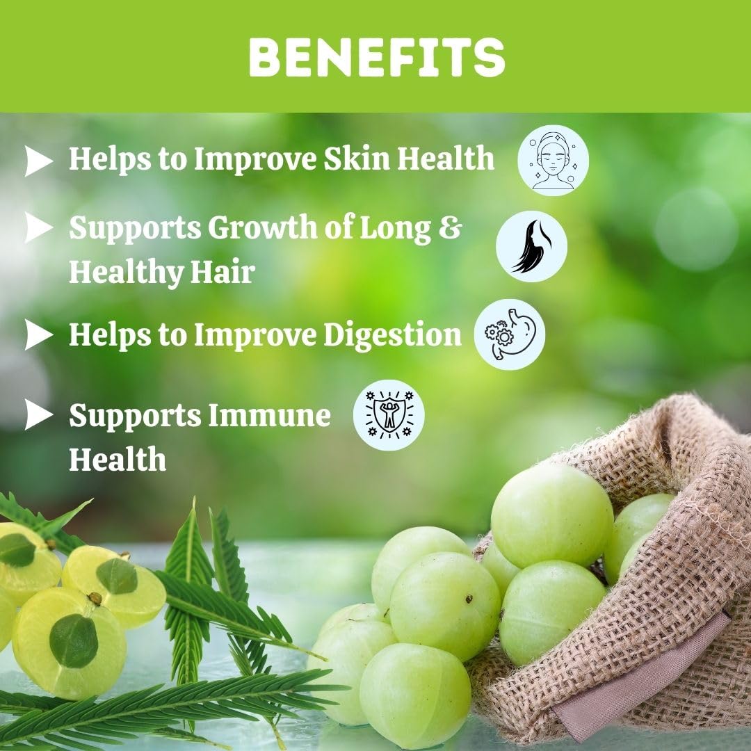 Herbal Hills Amla Powder, (1 Kg Pack) | Supports Skin Glow, Hair Strength & Immunity Boost | Amla Churna For Natural Beauty & Wellness with Indian Gooseberry Fruit Pack of 2 2