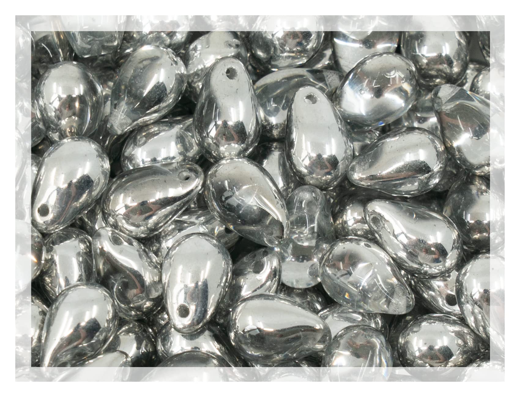Czech 50-Piece Glass Beads, 6x9mm, Teardrop Siam Red — view 27