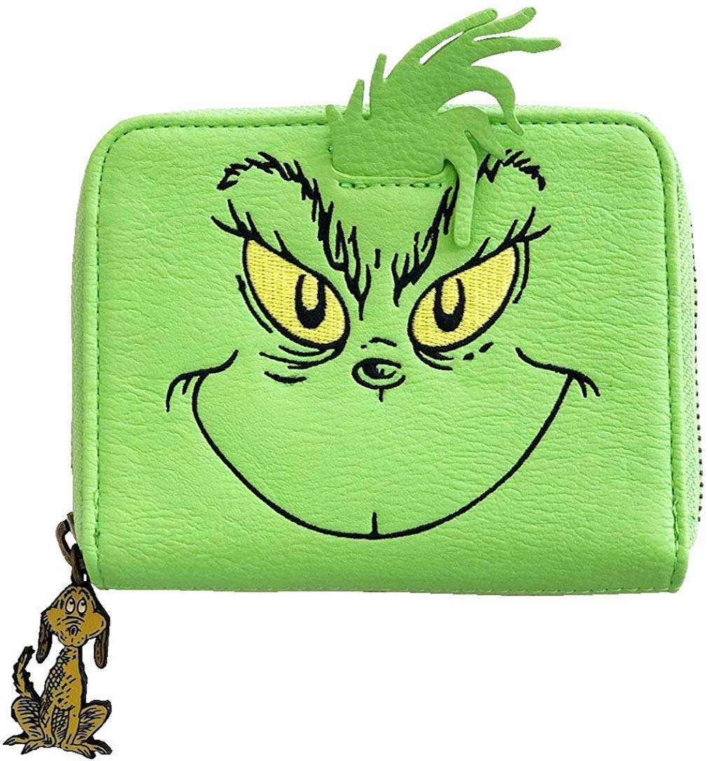 x Dr. Seuss The Grinch Cosplay Zip Around Faux Leather Wallet
