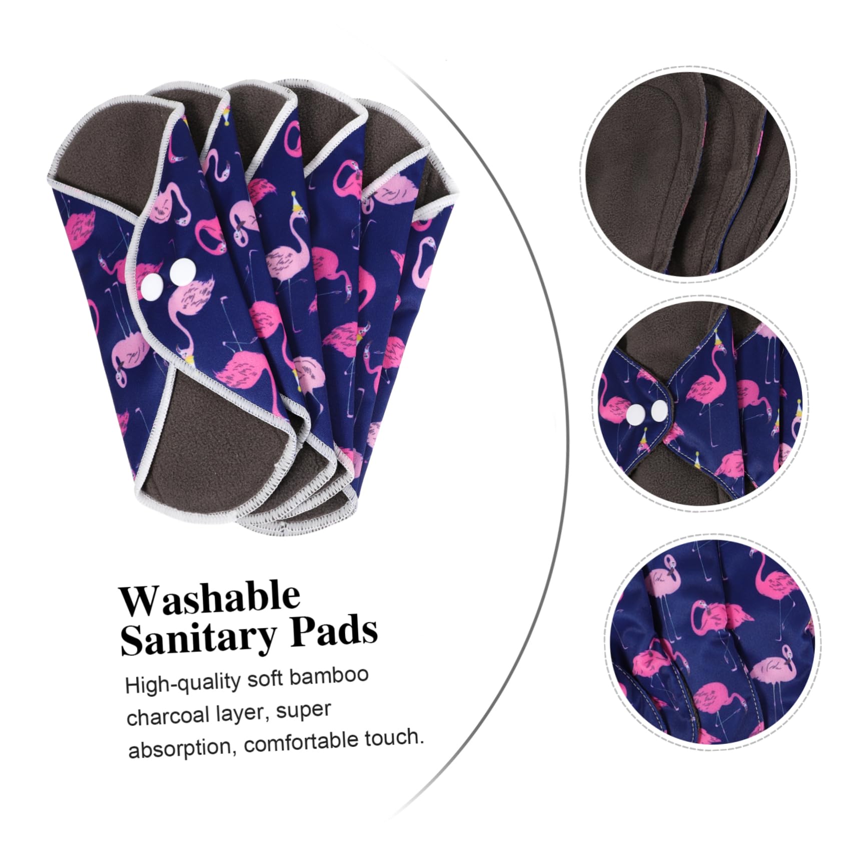 LALAFINA 2sätze Waschbare Menstruationspads Teilig Wiederverwendbare Slipeinlagen Mit Wasserfestem Beutel Für Und Täglichen Gebrauch Ultrafeinen Fasern Mit Wasseraufnahme