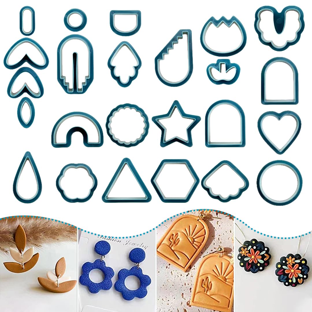 Set Di 13 Fuse Per Argilla Polimerica - Formine Per Orecchini E Gioielli - Acciaio Inox Per Crea Hobby